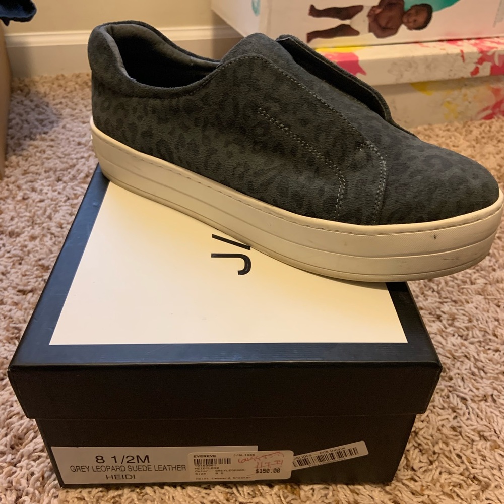 J/Slides Suede Leopard Shoes